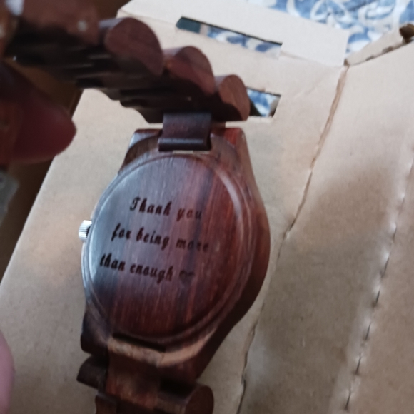 Men's wood watch - Picture 5 of 6